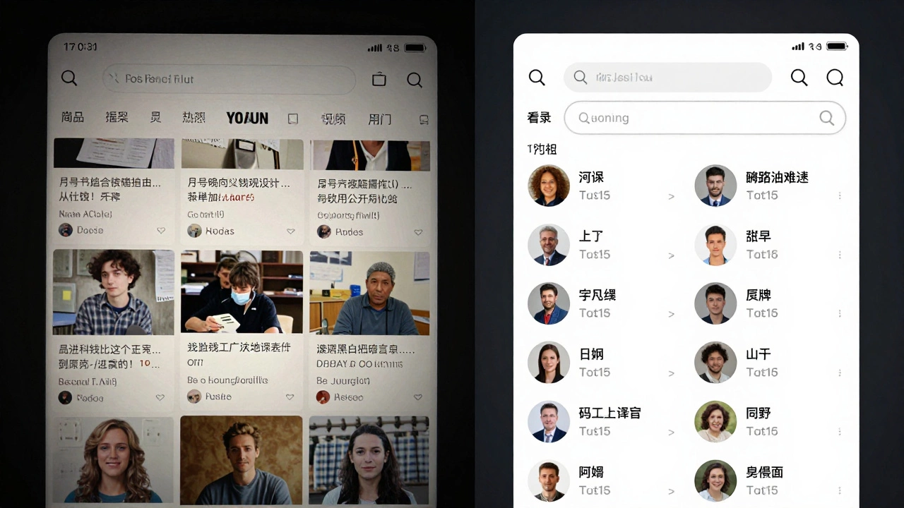 Side-by-side comparison of chaotic old search results versus clean, filtered modern results.